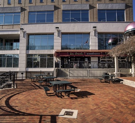 A Bench In Front Of A Building